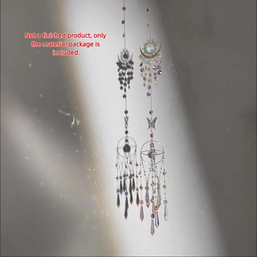 Handmade Crystal Sun Catcher Rainbow Prism Rainbow Prism Window Hanging Sun Moon Pendant Women