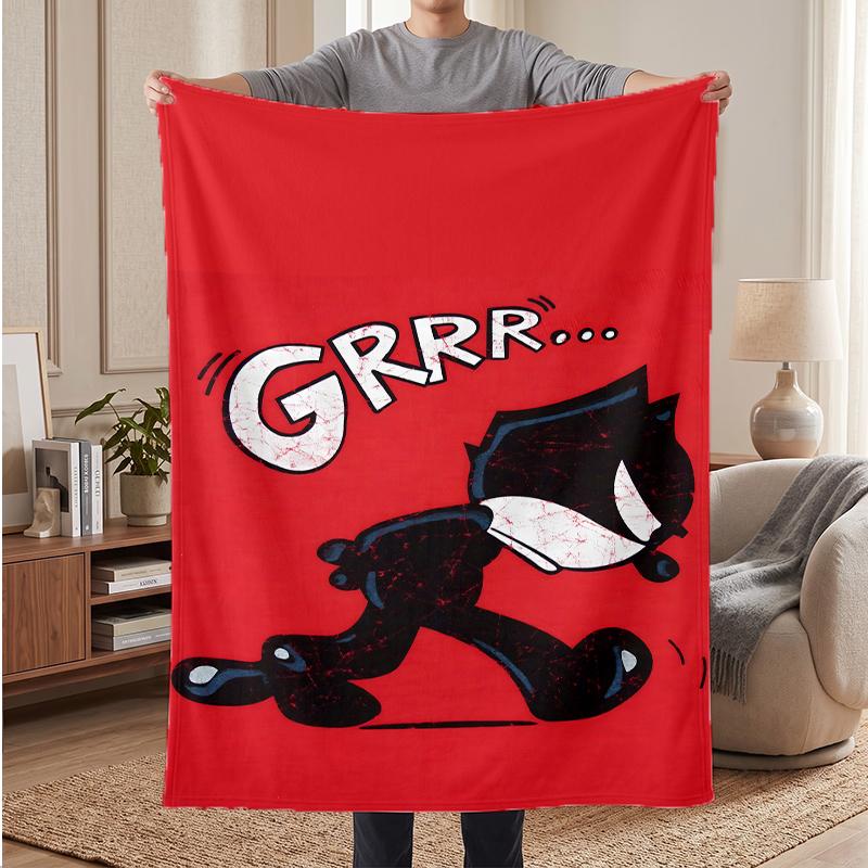 Felix the Cat Soft Warm Flannel Blankets Comfortable Blanket for Home Decoration Gifting