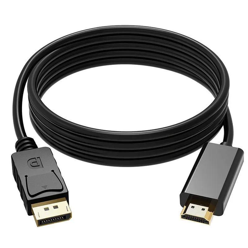 1.8M Dp to HDMI-Compatible Cable 4K HD Adapter Display Cable Computer Monitor Cable Converts Large Dp to HDMI-Compatible