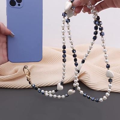 Bag Chain Mobile Phone Crossbody Strap Love Heart Phone Neck Straps  Earphone Case Strap