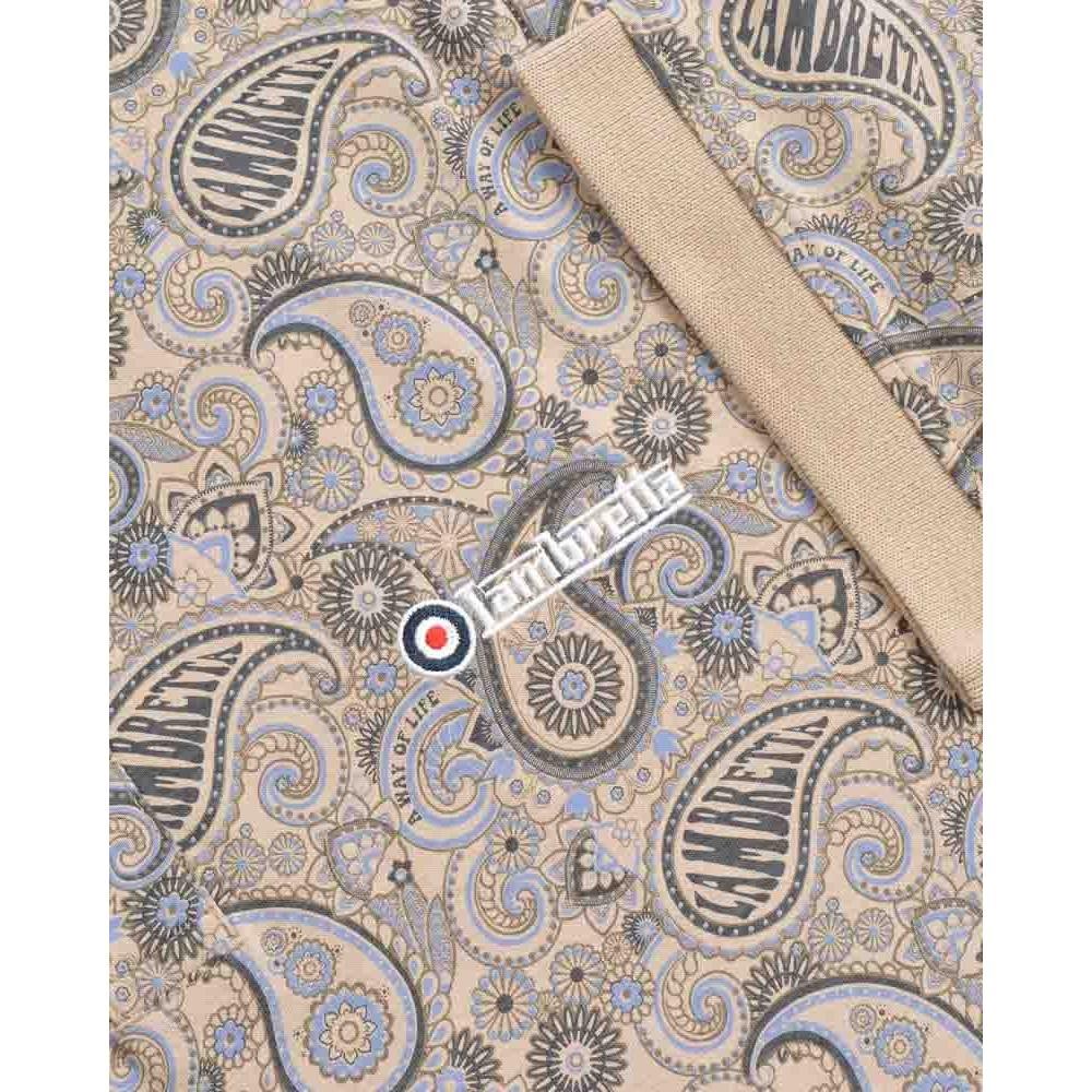 Lambretta Mens Paisley Polo Shirt