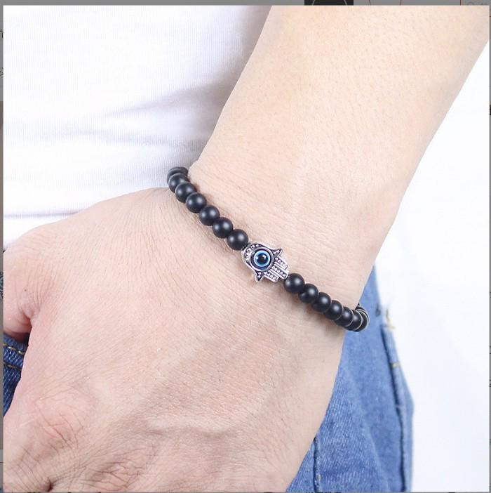 Bracelet œil du mal bleu turc élégant pour hommes et femmes