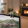 Cornice Monitor Dinosauro 4 Pezzi Stampa 3D Topper Divertente Decorazione Scrivania Ufficio Scultura Dettagliata Animale Carino Accessorio Cruscotto Auto per Monitor Computer,