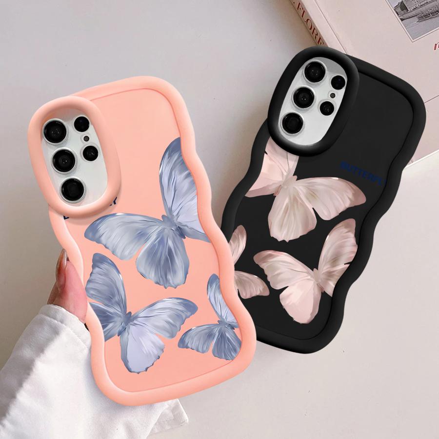 Case for Samsung Galaxy S20 FE S21 A25 A26 S24 S23 Plus S22 Ultra S25 Soft Phone Cover A35 A36 A54 A55 A24 A34 Printed Butterfly