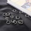 Vintage Personality Women'S Suit Feather Flower Waves 13-Piece Set Ring