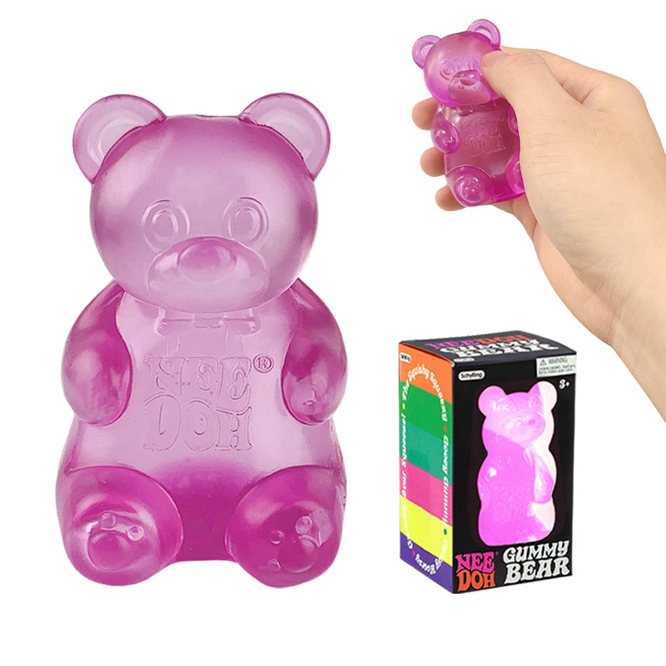 Schylling Needoh Orso Squishy Giocattolo Fidget Sollievo dallo Stress Ansia Migliora la Concentrazione Ornamento da Scrivania Regalo di Compleanno