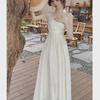 Damen Sommer 2024 Französischer Palaststil Slim Trägerkleid - Süß, Elegant und Lang.