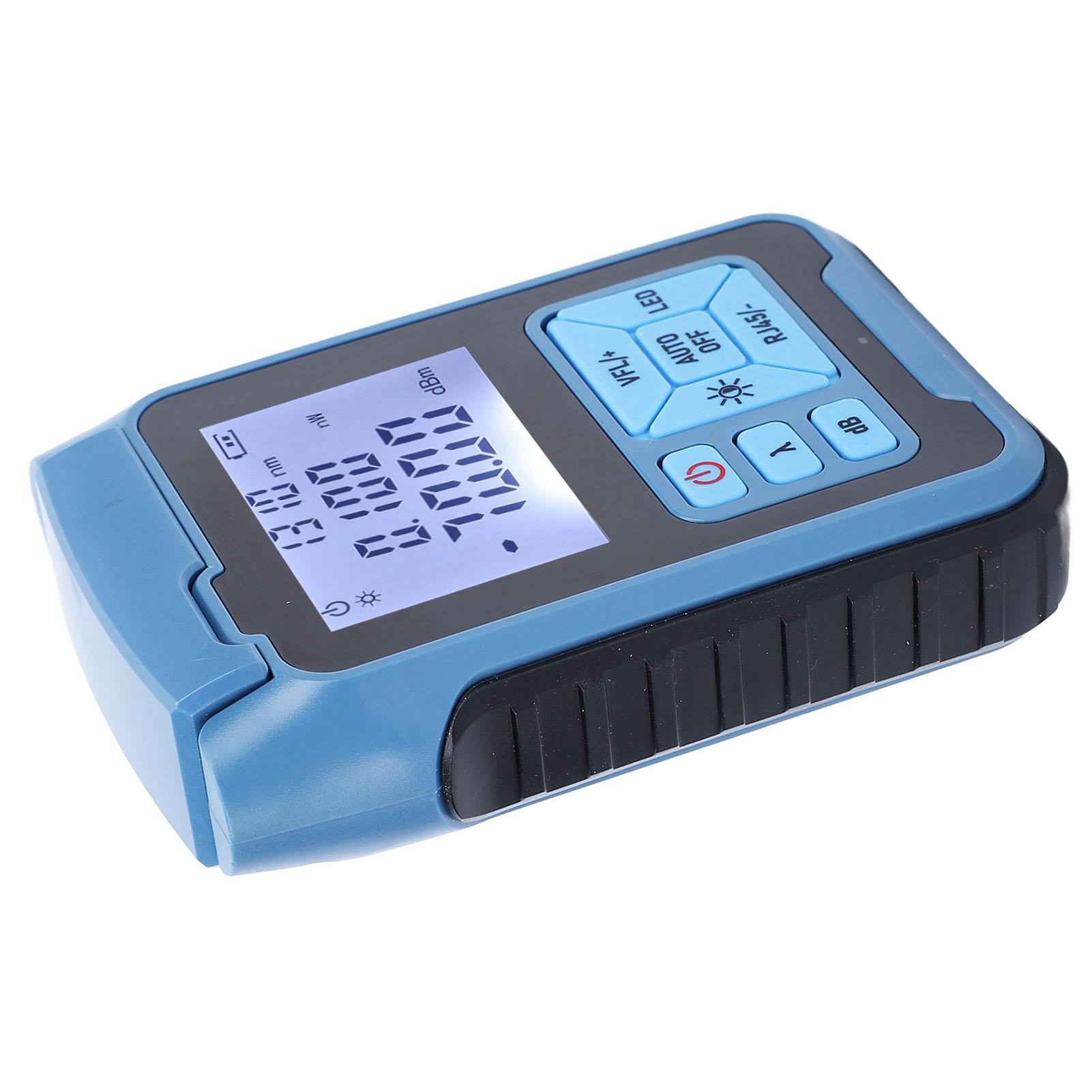 Fiber Optic Meter Mini Portable Light Power Cable Tester High Accuracy Multi Functional Rechargeable 850‑1650nm abs