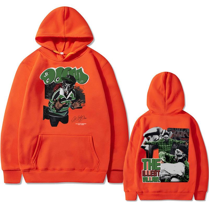 Rapper Mfdoom Madvillainy The Illest Villa Double Sidprint Hoodie Male Loose Hip Hop Sweatshirts Men Fleece Cotton Hoodies