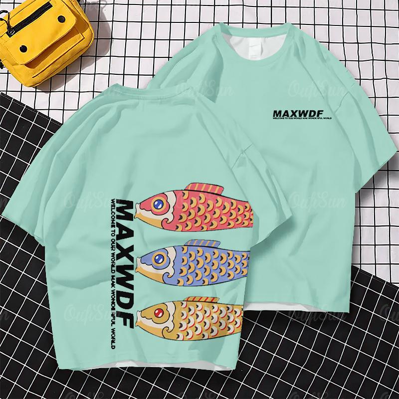 2024 New Men's T-Shirt 3d Fish Flag Print Short Sleeve T-Shirt For Men Fashion Casual Men Clothing Harajuku Loose Oversized Tees