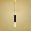 American Style LED Chandelier Living Room Decoration Metal Tube Black Gold Pipe Hanging Lamp Kitchen Indoor Lighting Fixture