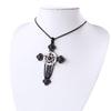 Retro Five-Pointed Star Crucifix Pendant Necklaces Alloy Texture Woman Pentacle Jewelry Pendant Necklaces for Daily