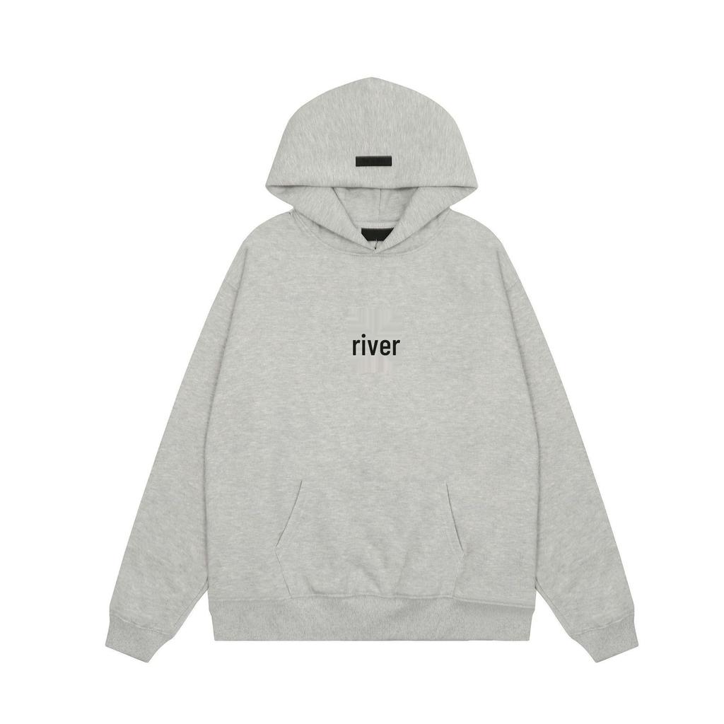 Bluza z kapturem 2022SS z czarnym napisem, flockowana, FOG Essentials, modna marka