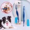 Dog Toothbrush Set Dog Teeth Cleaning Cat Toothbrush Suit Double-head Dogs Tooth Brush 2PCS Oral Care Mouth Clean Pet Supplies