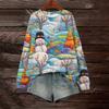 Women's Loose Fashion Casual Printed Long Sleeve Pullover