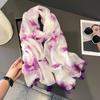 Plain Ombre Ink Painting Abstract Tassel Viscose Shawl Scarf Lady Tie-Dyed Wrap Pashmina Stole Bufandas Muslim Hijab 180*90Cm
