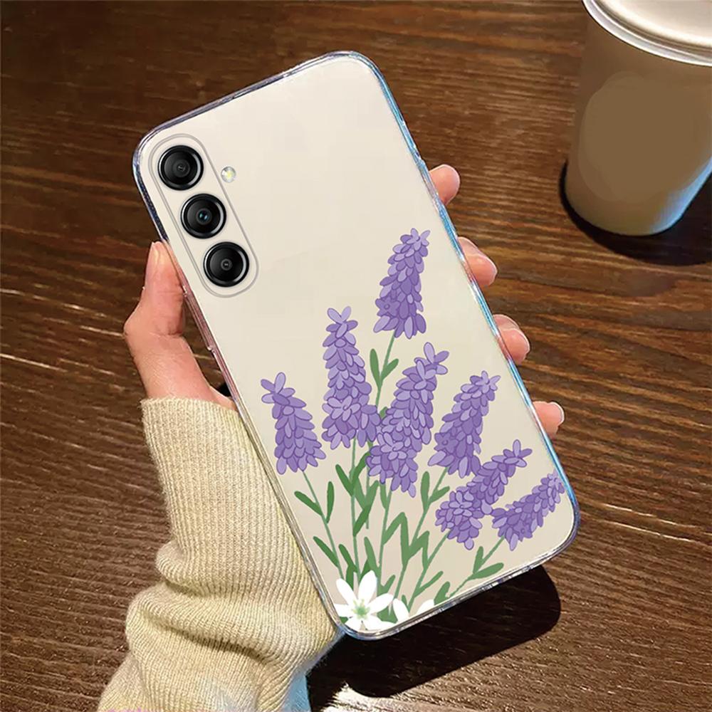 

Rose Flower Butterfly Phone Case For Samsung Galaxy A56 A16 A26 A36 A07 A06 A37 A57 A21S A50 A70 A51 A17 Transparent Clear Cover sxa31