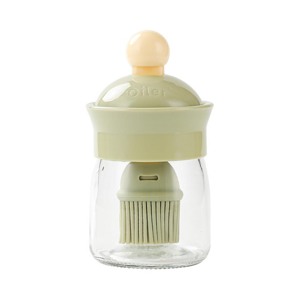 

Reusable Oil Brush Bottle 2-in-1 Silicone Oil Bottle High-value Kitchen Oil Brush BBQ Tool зелёный