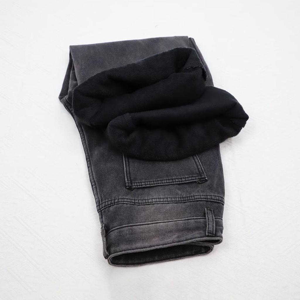 2024 Autumn/Winter Women's Plus Size Floor-Length High Waist Wide Leg Jeans