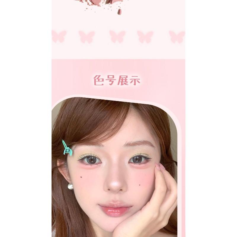 Three Color Blush Palette Matte Highlight Contour Natural Eye Makeup For Korean Style Girls Early Morning Class