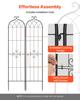 Garden Trellis, 220 X 52.5 Cm Rose Trellis, 4 Packs Garden Flower Rose Trellises with Powder-Coated Finish & Convenient Locking Design, Plant Support