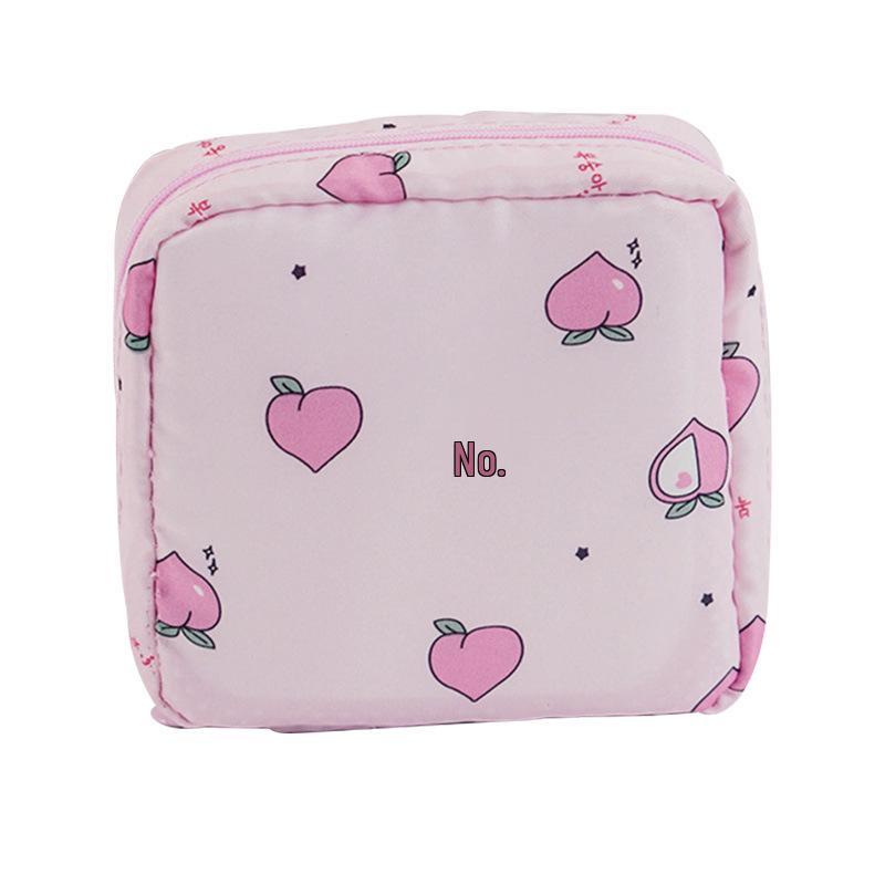 Portable Cute Cartoon Multi-Purpose Bag: Large Capacity for Lipstick, Sanitary Pads, and Coins