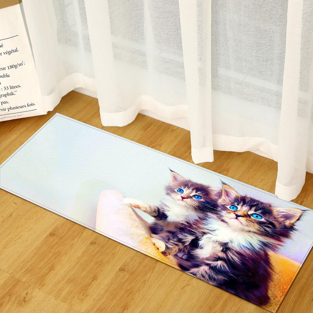 Cute Animal Entrance Door Mat Toilet Non-Slip Floor Mat Bathroom Absorbent Foot Mat Bedroom Living Room Carpet