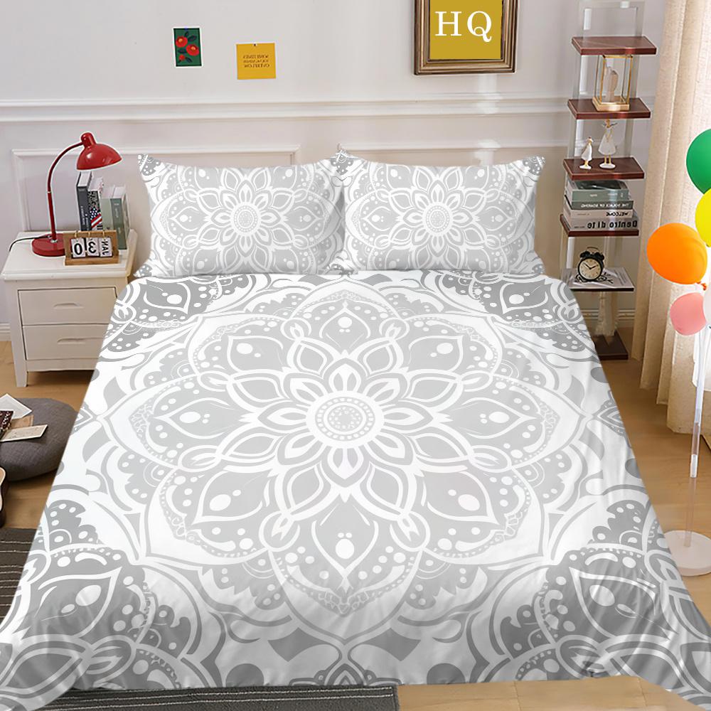 Bedding Set Cover 3D Mandala Printed Luxury Bedroom Decoration King Size Teens Duvet Cover Set