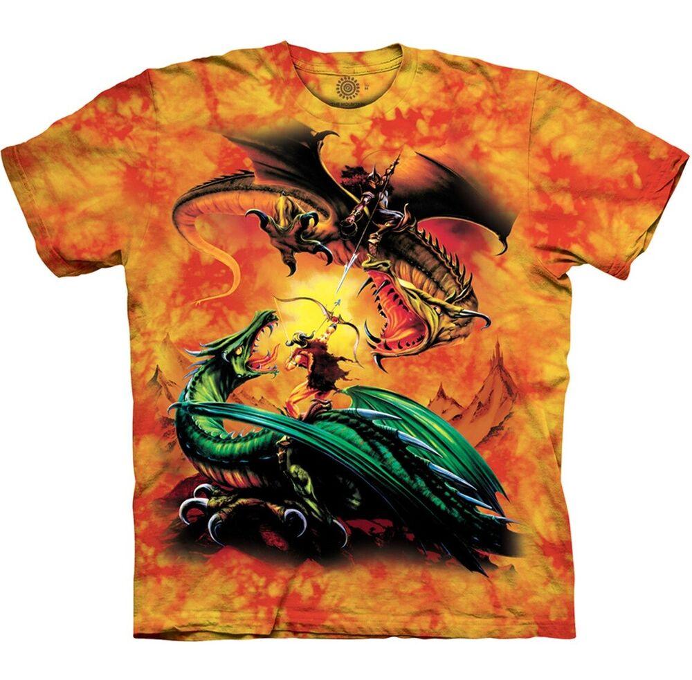 

Футболка унисекс Mountain Dragon Duel Orange Fantasy Claws Legendary Winged Horned S