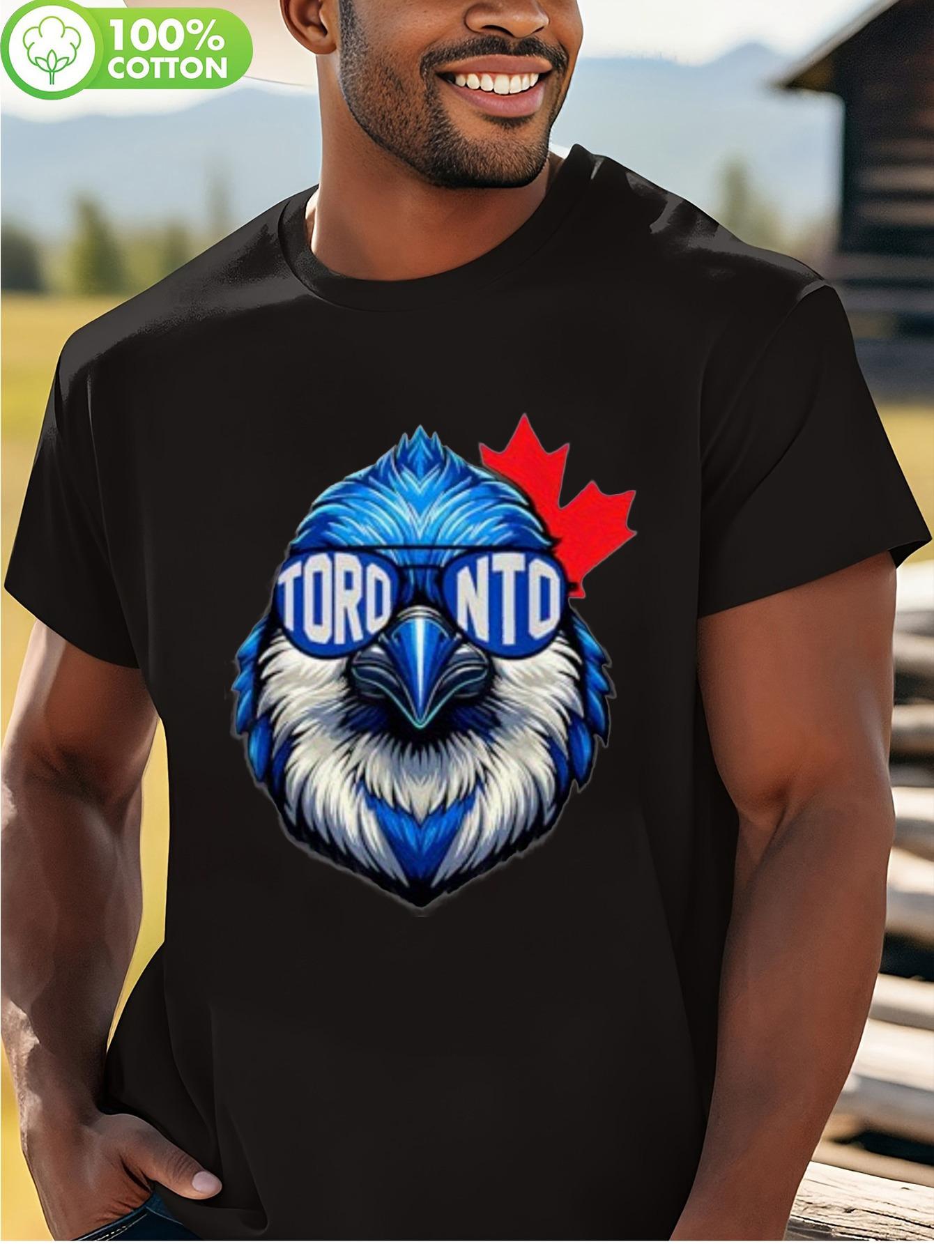 

Vintage Toronto Graphic T-shirt for Men & Women - Eagle with Fashion Glasses & Maple Leaf Design M