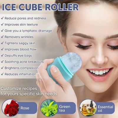 Reusable Face Ice Roller Mold 1PC Silicone Lifting Contouring Beauty Tool for Skin Tightening Home Spa