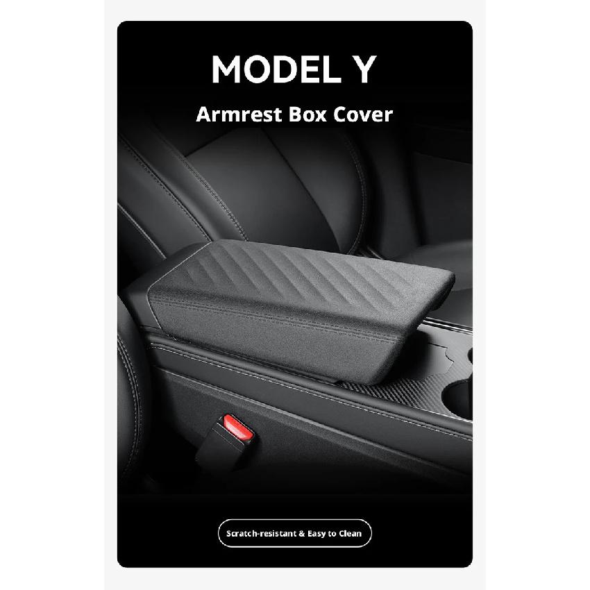 Car armrest box mat suitable for Tesla Model 3/Y car TPE armrest box cover protective cover Tesla car interior accessories