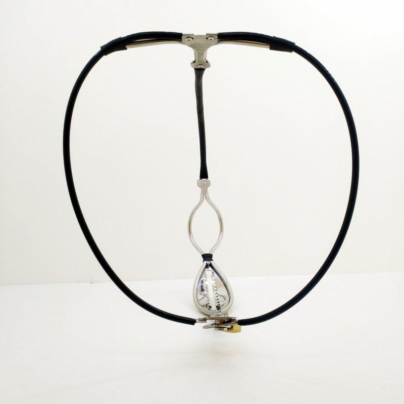 Stainless Steel Female Chastity Belt Invisible Underwear Anal Hole  Bondage Lockable Pants Vaginal Plug Sex Toys for Woman