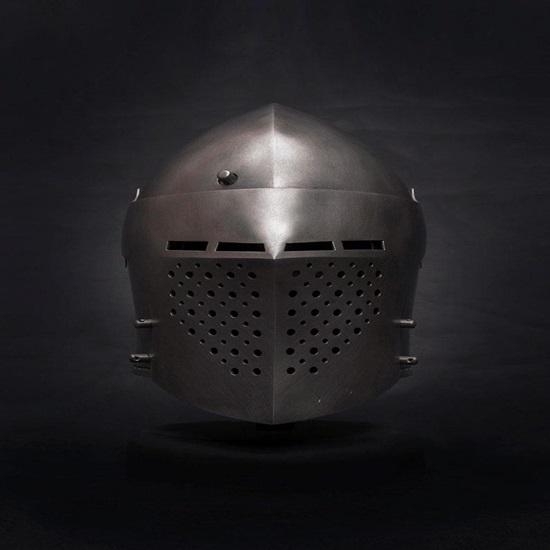 Spoleto Bascinet Helmet Medieval Combat-Ready SCA Buhurt Armor