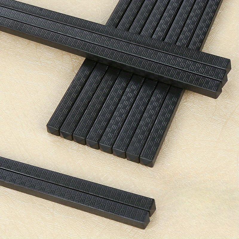 Reusable Black Alloy Chinese Chopsticks Food Sushi Sticks Safe Bamboo Food Grade High Temperature Sterilizable Chopsticks