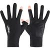 Ice Silk Half-finger Biking Gloves for Men and Women Outdoor Use Athletic Fitness Driving Fishing High-elastic Comfortable Gloves