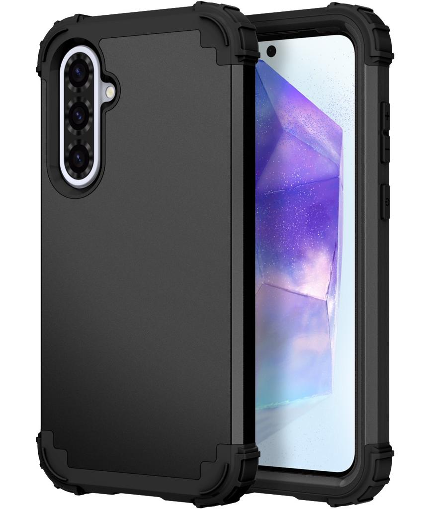 3 in  1 Heavy Duty Armor Shockproof Case For Samsung Galaxy A15 A25 A35 A55 A16 A26 A36 A56 A17 A37 A57 5G TPU Plastic Cover