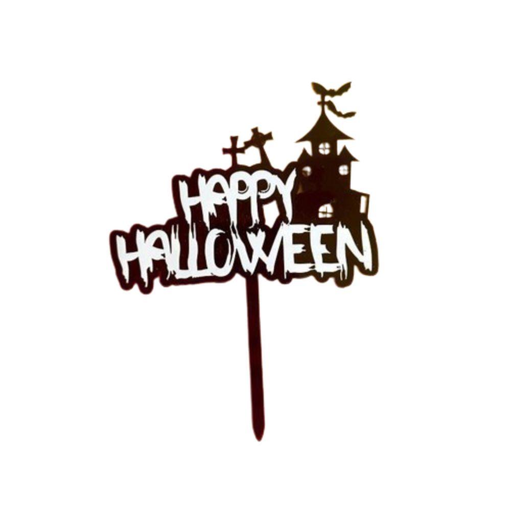 

Замок ведьмы Замок тыквы Летучая мышь Топперы для кексов Флажок для вставки в торт Украшение десертного стола Style 9