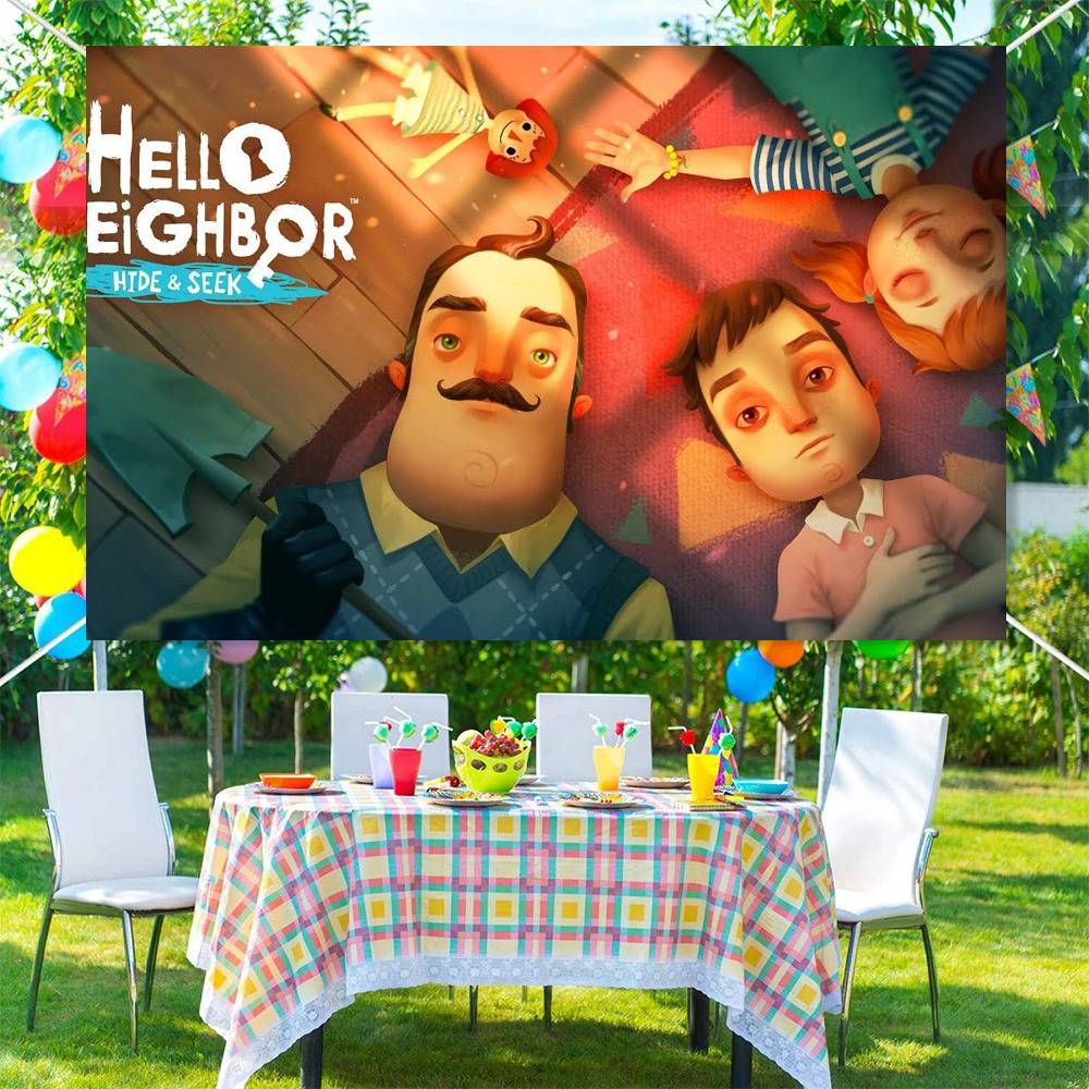 Spiel HELLO N-NEIGHBOR Fotografie Hintergründe Kindergeburtstag Foto Hintergrund Studio Porträts Fotowand Requisiten
