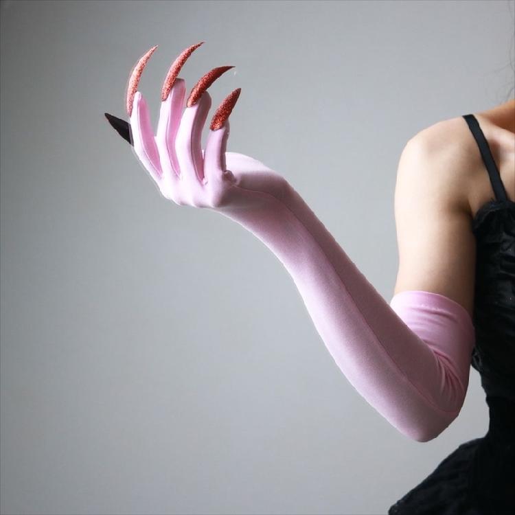 Lange Nägel Handschuhe Elastische Pfoten Armhandschuhe Für Punk Outfit Kostümpartys Abendveranstaltung Anzieh Zubehör Armschmuck