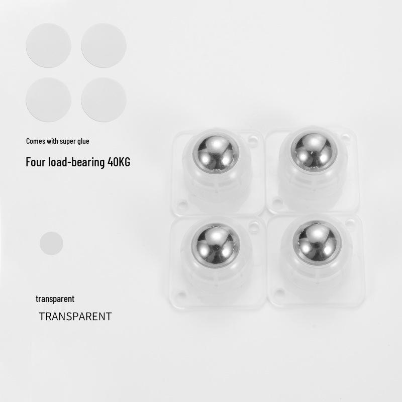 Universal Silent Swivel Chair Caster – Small Adhesive Roller Wheels