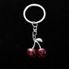 Fashion Simulated Fruit Cherry Keychain 1pc Keyring Cute Pendant for Women Girls DIY Key Chain Handbag Accessories Lovely DIY Jewelry Gift