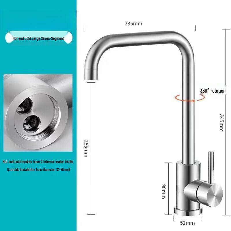 TLXT Household Kitchen Faucet for Vegetable Sink