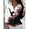 Modisches Lässiges Bedrucktes Hemd Für Damen Elegante Langarm Blumenblusen Oberteile Frühling Herbst Büro Damenhemden