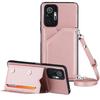 Kartenhülle mit Lanyard für Xiaomi Redmi Note 10 Pro / Pro Max - Roségold