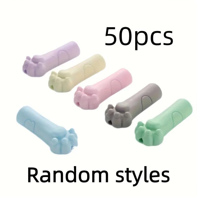 30/50pcs Cat Paw Eraser with Writing Stand,Soft Rubber Pencil Case Cover Perfect Gift for Back-to-School Office,Home,Party Favor