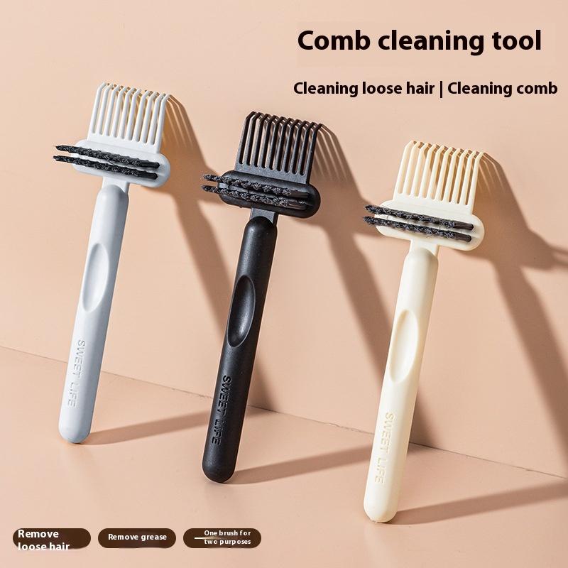 2-in-1-Haarbürstenkamm-Reinigungsbürstenreiniger Rechenkamm Eingebettetes Werkzeug Haarschmutzentferner zum Entfernen von Haarstaub für den Heimsalongebrauch