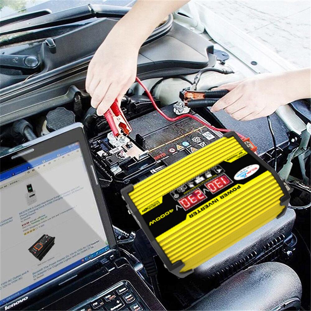 Portable Inverter Car Power Inverters DC12 Volt To AC220 Volt Transformer 4000W Modified Sine Wave Inverter USB Auto Inverters