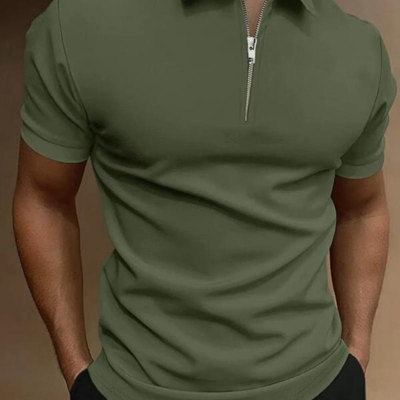 Mens Short Sleeve Polo Shirt Slim Fit Work Casual Tops Blouse Pullover T-Shirt