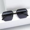 Nouveaux Lunettes de Soleil Demi-Monture Hommes Femmes Designer Carrées Verres Plats Rétro Punk Lunettes de Soleil Protection UV400 Gafas De Sol